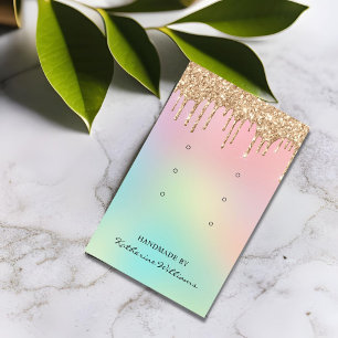 Drei Earring-Display-Karten   Glitzer zum Trocknen Visitenkarte