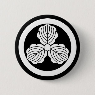 Drei Eichenblätter(1) im Kreis Button