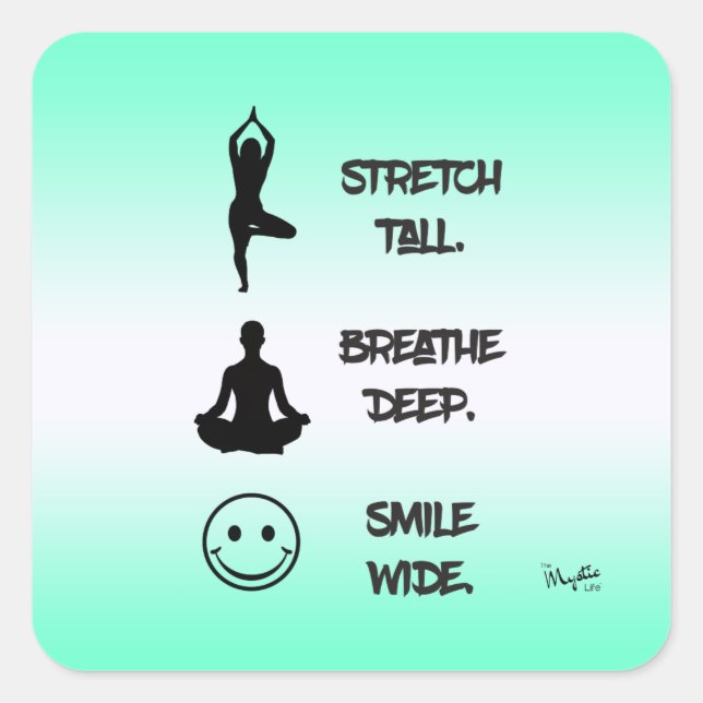 Drei einfache Erinnerungen Quadratischer Aufkleber (Vorderseite)