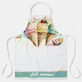 Drei Eiscremekonen, HELLO SOMMER Schürze