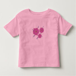 Drei elegante rosa Blume Kleinkind T-shirt
