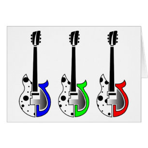 Drei elektrische Gitarren - NeonPop-Kunst