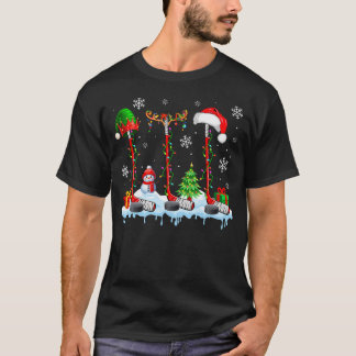 Drei-Elfen-Santa-Rentier-Hockey-Ausrüstungen Xmas T-Shirt