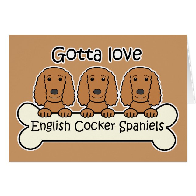 Drei englische Cockerspaniel-Spaniels (Vorderseite (Horizontal))