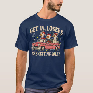 Drei Enten in einem Weihnachts-Cabrio Freund Gesch T-Shirt