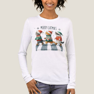 DREI ENTZÜCKENDE FROHE WEIHNACTSKATZEN Tri-Blend SHIRT