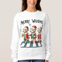 DREI ENTZÜCKENDE WEIHNACHTSHUNDE FROHE WUFFMAS