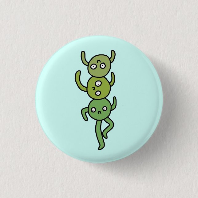 Drei Erbsen in einem Topf Button (Vorderseite)