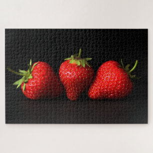 Drei Erdbeeren auf Schwarz 20x30 1014pc jpcna Puzzle