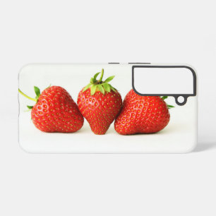 Drei Erdbeeren auf Weiß sgcna Samsung Galaxy Hülle