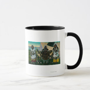 Drei Eskimo Schönheiten und Schlitten-Rentierzucht Tasse
