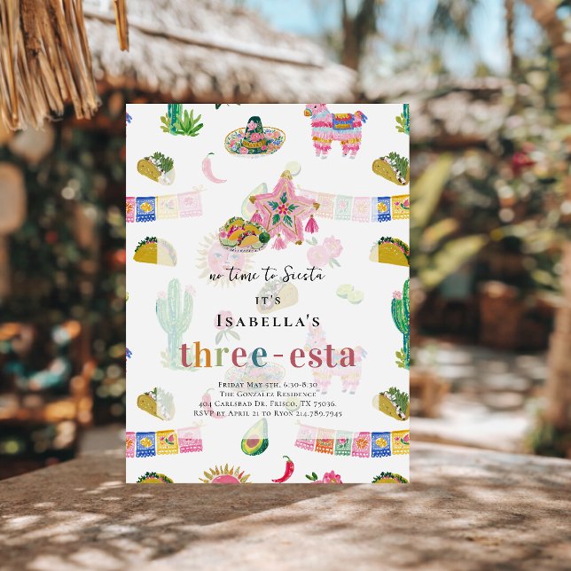 Drei-esta Fiesta 3. Geburtstag Einladung (Von Creator hochgeladen)
