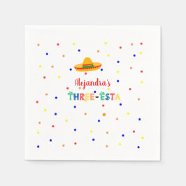 Drei Esta Fiesta 3. Geburtstagsfeier Party Serviette