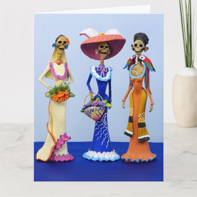 Drei Extravagante Catrinas Dankeschön-Karte Dankeskarte (Vorderseite)