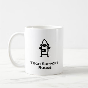 Drei Eye Bot Tech Support Rocks Kaffeetasse