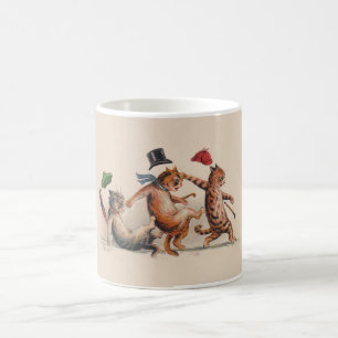 Drei fallende Katzen durch Louis Wain; Lustige Kaffeetasse