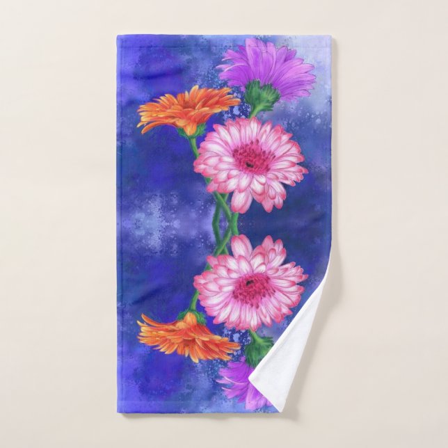 Drei-Farben-Gerberas-Badetücher-Set Badhandtuch Set (Handtuch)