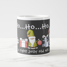 Drei farbenfrohe Santa Gnomes Jumbo-Tasse