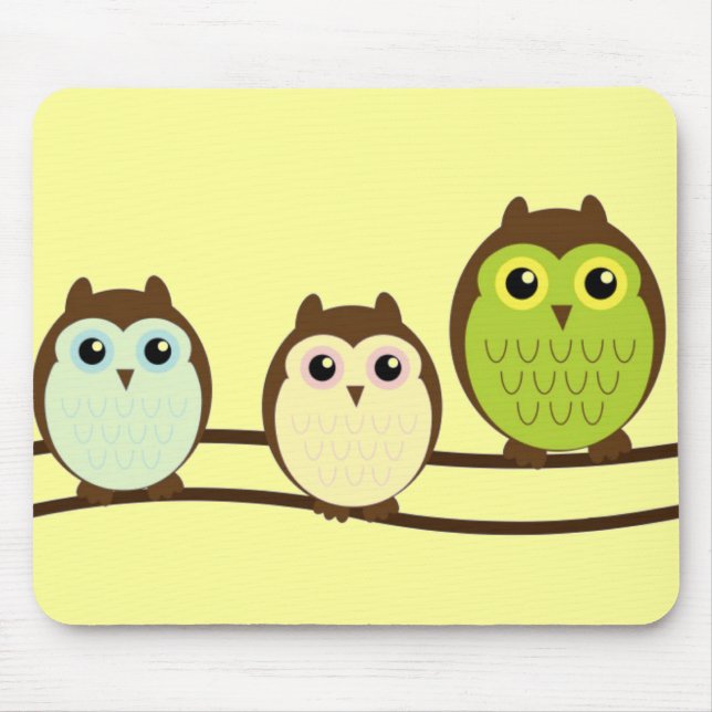 Drei farbenfrohe Wölfe Mousepad (Vorne)