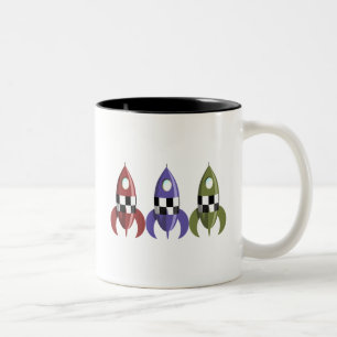 Drei farbige Rockets Zweifarbige Tasse