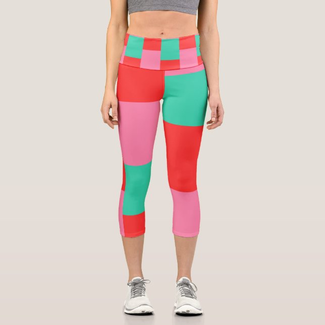 Drei Farbpaletten Stilvoll Capri Leggings (Vorderseite)