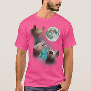 Drei Farmschweine heulen am Mond 3 Wolfs Wolfen Fu T-Shirt