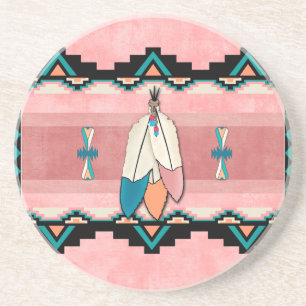 Drei Federn Getränkeuntersetzer