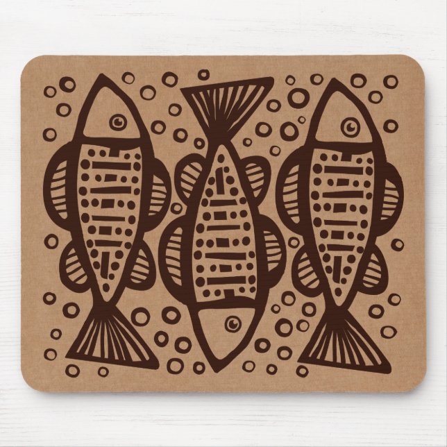 Drei Fische - Faltschachtel Tex Mousepad (Vorne)