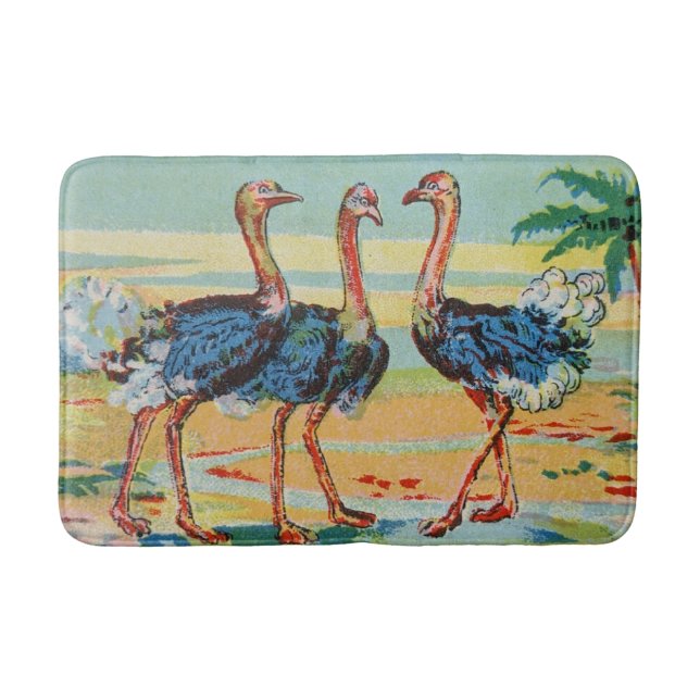 Drei Flamingos Badematte (Vorderseite)