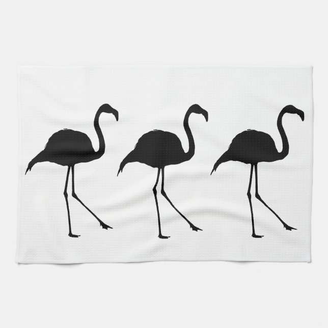 Drei Flamingos Geschirrtuch (Horizontal)