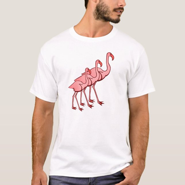 Drei Flamingos T-Shirt (Vorderseite)