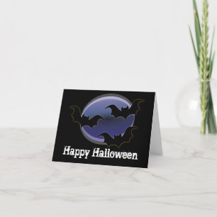 Drei Fledermäuse::glückliches Halloween Karte