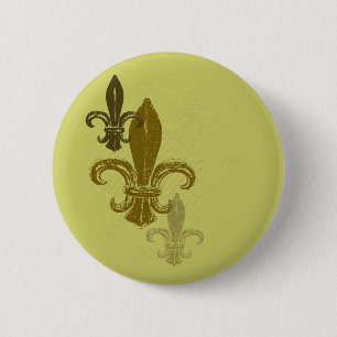 Drei Fleur De Lis Button