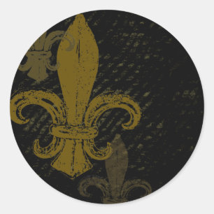 Drei Fleur De Lis Runder Aufkleber