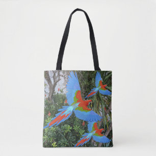 Drei fliegende Macaws