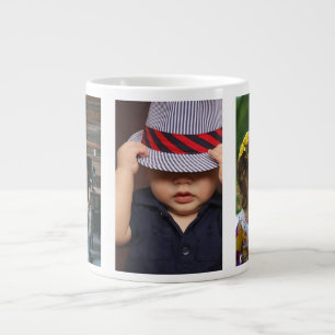 Drei Foto Personalisierte Benutzerdefiniert Jumbo-Tasse