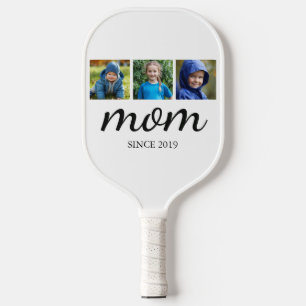 Drei Foto-Sport-Mutter Pickleball Schläger