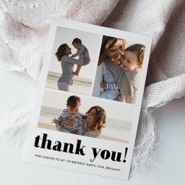 Drei Fotocollage Geburtstagsparty Danke Karte
