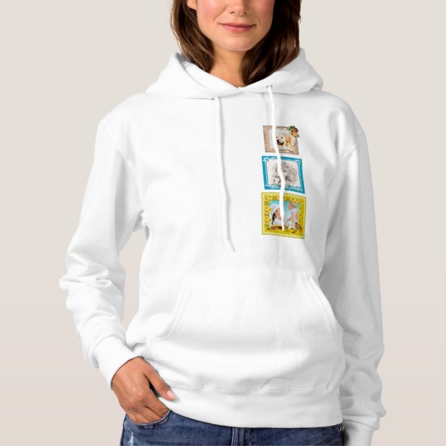 Drei FotoCollage Hoodie (Vorderseite)