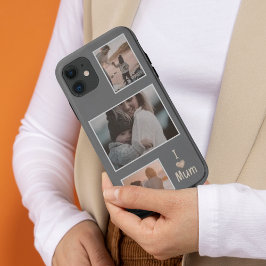 Drei Fotos grauer iPhone-Fall Mutter Tag Case-Mate iPhone Hülle