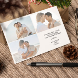 DREI FOTOS HALBEN ARCH EINFACH CHRISTMAS FERIEN FEIERTAGSKARTE