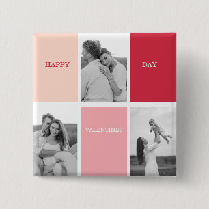 Drei Fotos   Happy Valentines Day Button