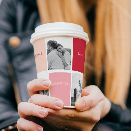 Drei Fotos | Happy Valentines Day Pappbecher