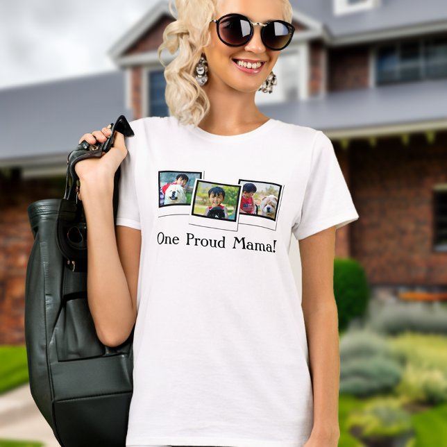 Drei Fotos Muttertag Personalisierter T - Shirt (custom photo tshirt mama)