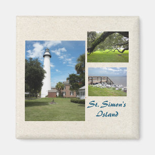 Drei Fotos St Simons Island Template Magnet
