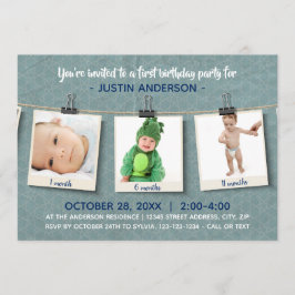 Drei Fotos zu Twine - Geburtstagsparty Einladung