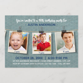 Drei Fotos zu Twine - Geburtstagsparty Einladung