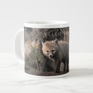 Drei Fox Cubs, Yellowstone Nationalpark, Wyoming Jumbo-Tasse