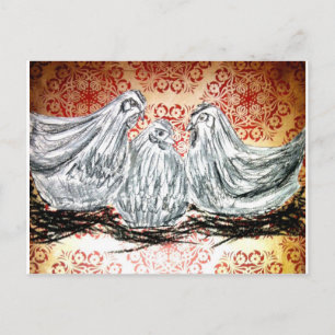 Drei französische Hennen Postkarte