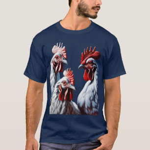 Drei französische Hens Faith Hope Wohltätigkeit Cu T-Shirt
